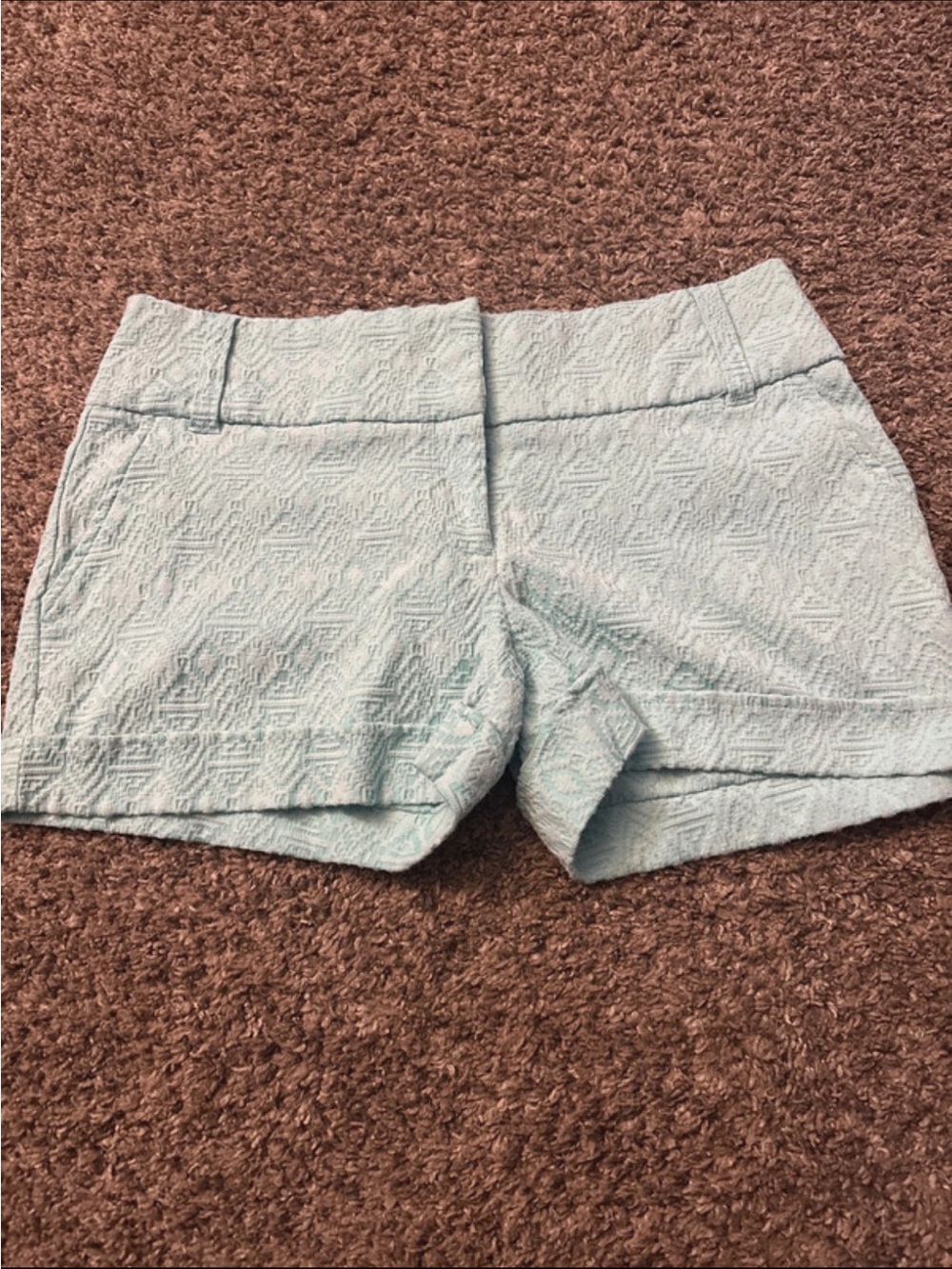 Maurices Light Mint Textured High-Rise Shorts